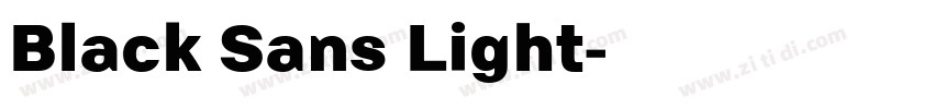 Black Sans Light字体转换